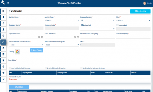 Bidcrafter Screenshot 1